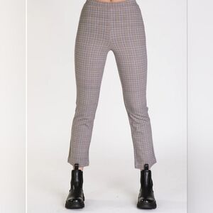 Harlow Beige Checkered Ankle Pants